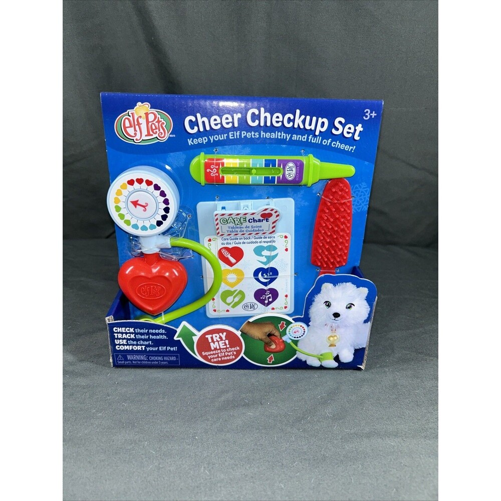 Elf on the Shelf Pets Cheer Checkup Set 4 pcs Squeeze BP Cuff Care Dr. Nurse NEW